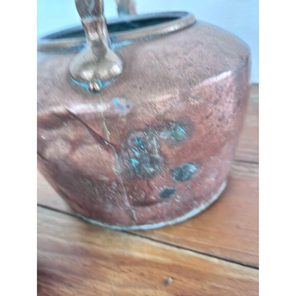Antique  Copper Gooseneck Tea Kettle Pot - Picture 3 of 10
